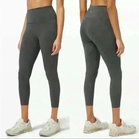 Lululemon Womens Size 6 Crop Leggings Grey High Rise - Picture 1 of 6